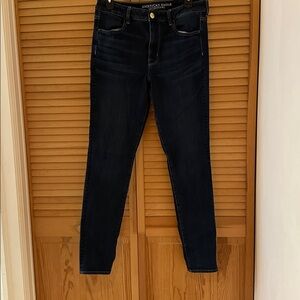 American Eagle Outfitters Hi-Rise Jegging in Dark Blue